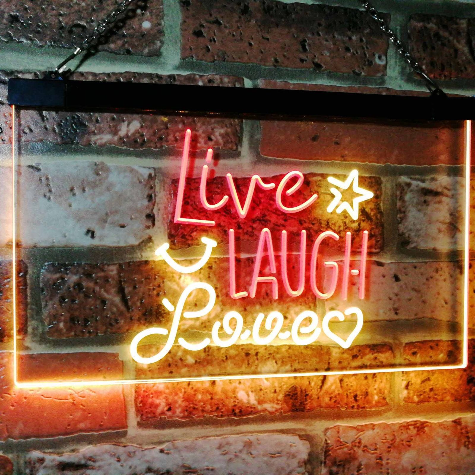 Live Laugh Love Dual Color Led Neon Sign